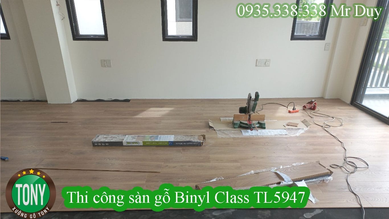 Thi công sàn gỗ Binyl Class TL5947