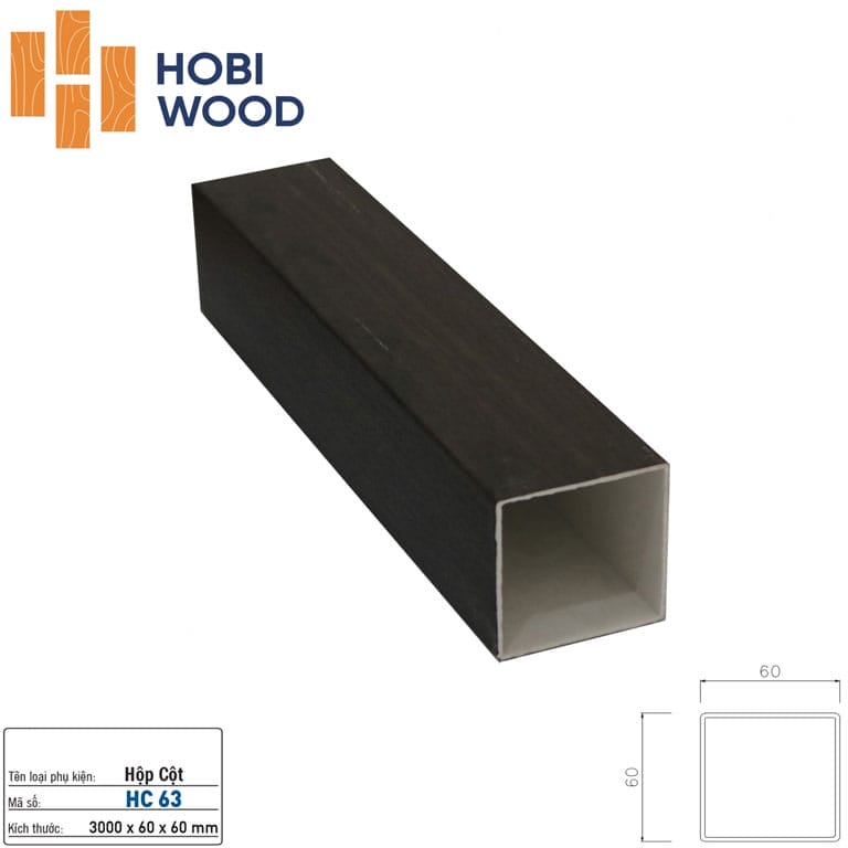 Lam nhựa giả gỗ Hobiwood HC62 - Thanh lam nhựa giả gỗ