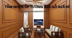 Tấm nhựa giả gỗ ốp tường giá rẻ